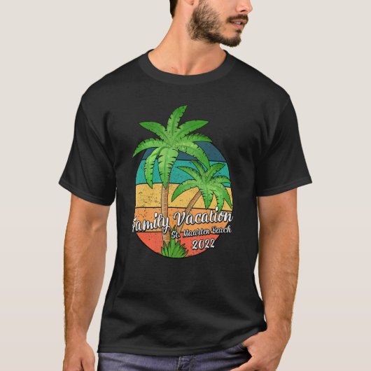  palmboom Vacatie 2022 Sint-Maarten T-shirt (Voorkant)