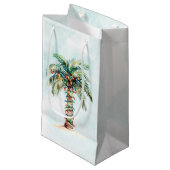 Palmboom Vakantie Kust Kerstmis Klein Cadeauzakje (Voorkant Gekanteld)