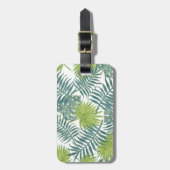 Palmboom Velden Schilderen Hawaïaans Bagagelabel (Voorkant verticaal)