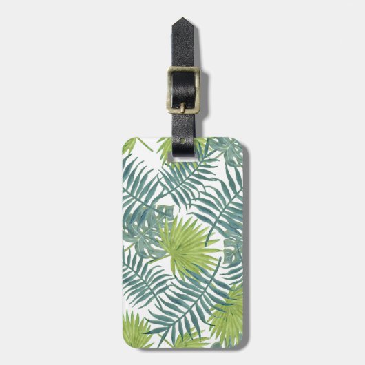 Palmboom Velden Schilderen Hawaïaans Bagagelabel (Voorkant verticaal)