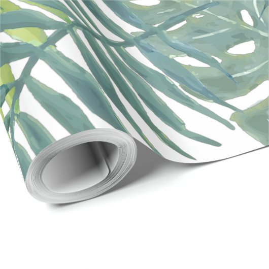 Palmboom Velden Schilderen Hawaïaans Cadeaupapier (Rol Hoek)