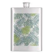 Palmboom Velden Schilderen Hawaïaans Heupfles (Voorkant)