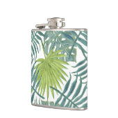 Palmboom Velden Schilderen Hawaïaans Heupfles (Links)