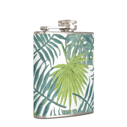 Palmboom Velden Schilderen Hawaïaans Heupfles (Rechts)