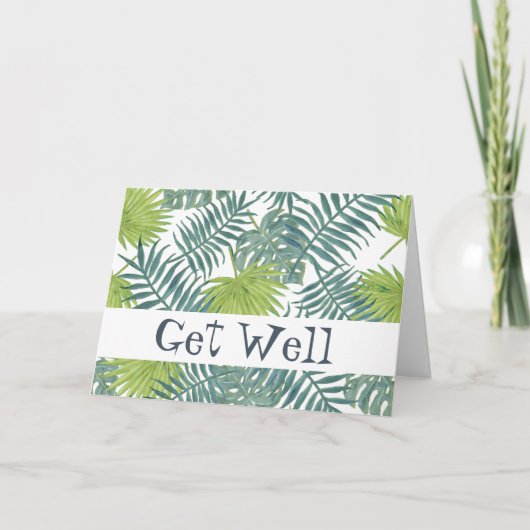 Palmboom Velden Schilderen Hawaïaans Kaart (Voorkant)