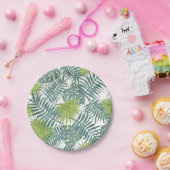 Palmboom Velden Schilderen Hawaïaans Papieren Bordje (Feest)