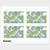 Palmboom Velden Schilderen Hawaïaans Rechthoekige Sticker (Vel)