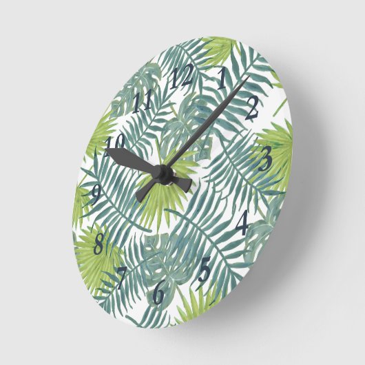 Palmboom Velden Schilderen Hawaïaans Ronde Klok (Hoek)