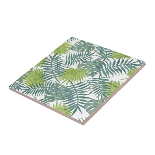 Palmboom Velden Schilderen Hawaïaans Tegeltje (Zijkant)