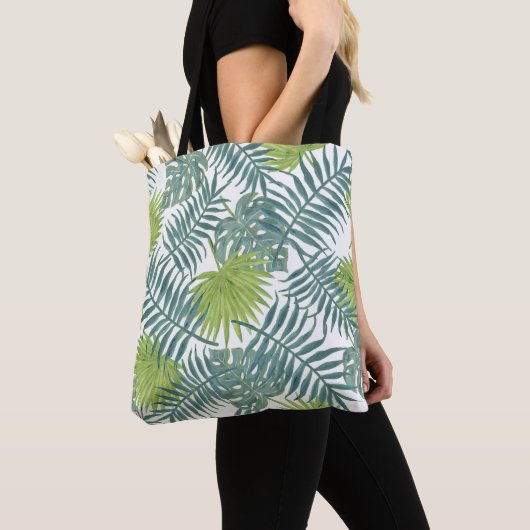 Palmboom Velden Schilderen Hawaïaans Tote Bag (Dichtbij)