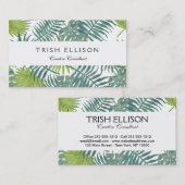 Palmboom Velden Schilderen Hawaïaans Visitekaartje (Voorkant / Achterkant)