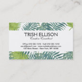 Palmboom Velden Schilderen Hawaïaans Visitekaartje (Achterkant)