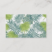 Palmboom Velden Schilderen Hawaïaans Visitekaartje (Achterkant)