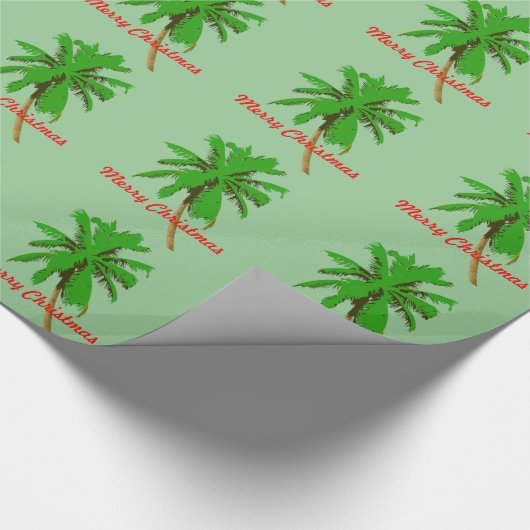 Palmboom Vergroenen kerstcadeau Cadeaupapier (Hoek)