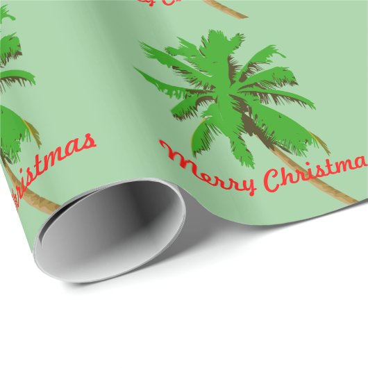 Palmboom Vergroenen kerstcadeau Cadeaupapier (Rol Hoek)