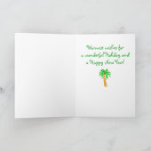 Palmboom Versierd voor de Feestdagen Kaart (Binnen)