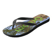 Palmboom Verzorgd Blauwe Lucht Teenslippers (Schuin)