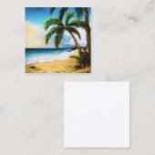Palmboom Vierkante Visitekaartje (Voorkant / Achterkant)