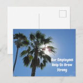 Palmboom voor waardering van werknemers - Tropisch Briefkaart (Voorkant / Achterkant)