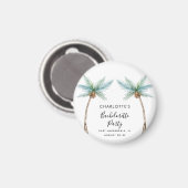 Palmboom vrijgezellenfeest spullen magneet (Voorkant / Achterkant)