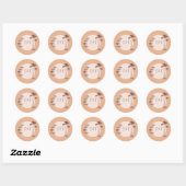Palmboom Warme Zand Zonsondergang Zon Strand Bruil Ronde Sticker (Vel)