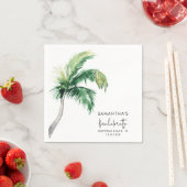 Palmboom Waterverf Bachelorette papier Servet (Insitu)