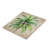 Palmboom Waterverf Eleagant Tegeltje (Zijkant)