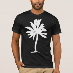 Palmboom - wit t-shirt