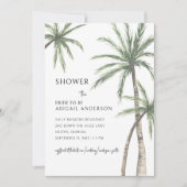 Palmboom wit Vrijgezellenfeest Kaart (Voorkant)