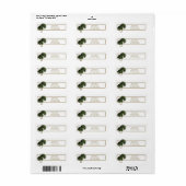 Palmboom Witte & Gouden Elegante Adreslabels Etiket (Full Sheet)