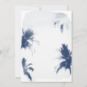 Palmboom Witte Strand Chic Trouw Uitnodigingen (Achterkant)