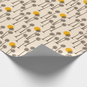 Palmboom woestijn zonsondergang cadeaupapier (Hoek)