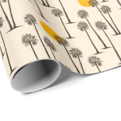 Palmboom woestijn zonsondergang cadeaupapier (Rol Hoek)