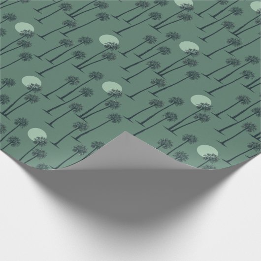 Palmboom woestijn zonsondergang cadeaupapier (Hoek)