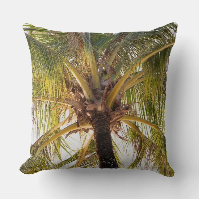 Palmboom Worp Kussen (Voorkant)