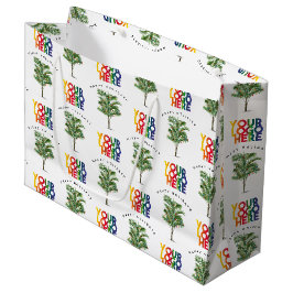 Palmboom Zakelijk Logo Vakantie Kerstkaart Groot Cadeauzakje
