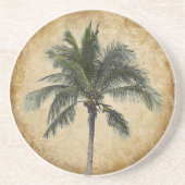 Palmboom Zandsteen Onderzetter (Voorkant)