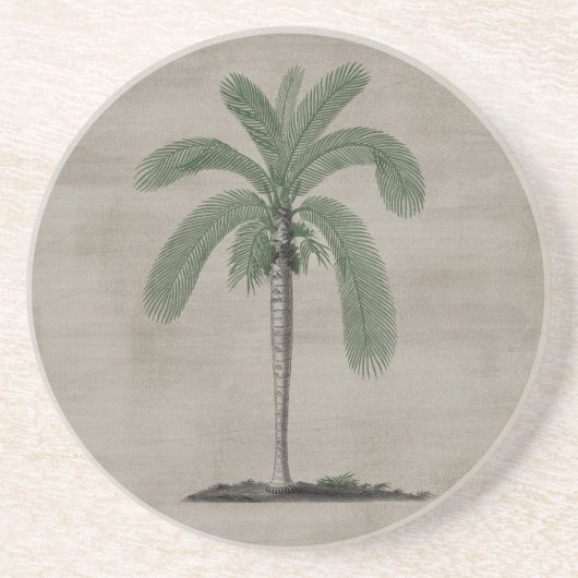  palmboom zandsteen onderzetter (Voorkant)