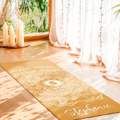 Palmboom Zeeschelp Mandala Monogram Goud Strand Yogamat