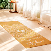 Palmboom Zeeschelp Mandala Monogram Goud Strand Yogamat