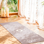 Palmboom Zeeschelp Mandala Monogram Lavendel Stran Yogamat