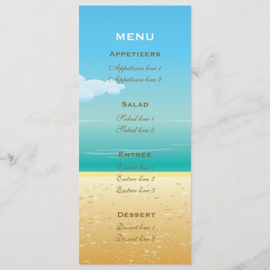 Palmboom & zeester strand bruiloft kaart (Achterkant)