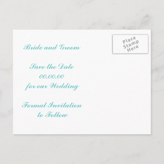 Palmboom & zeesterren strand bruiloft Save the Dat Aankondigingskaart (Achterkant)