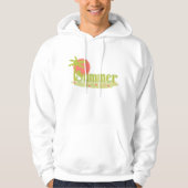 Palmboom zomer met zon en strand hoodie (Voorkant)