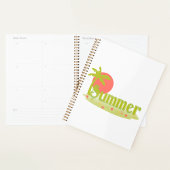 Palmboom zomer met zon en strand planner