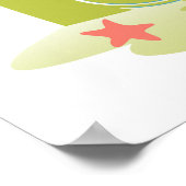 Palmboom zomer met zon en strand poster (Hoek)