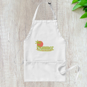 Palmboom zomer met zon en strand standaard schort