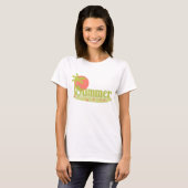 Palmboom zomer met zon en strand t-shirt (Voorkant volledig)