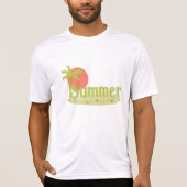 Palmboom zomer met zon en strand t-shirt (Voorkant)