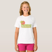 Palmboom zomer met zon en strand t-shirt (Voorkant volledig)